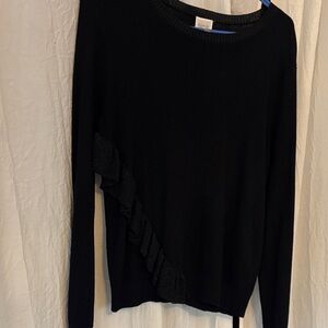 Cupio Elegant Black Knit Top